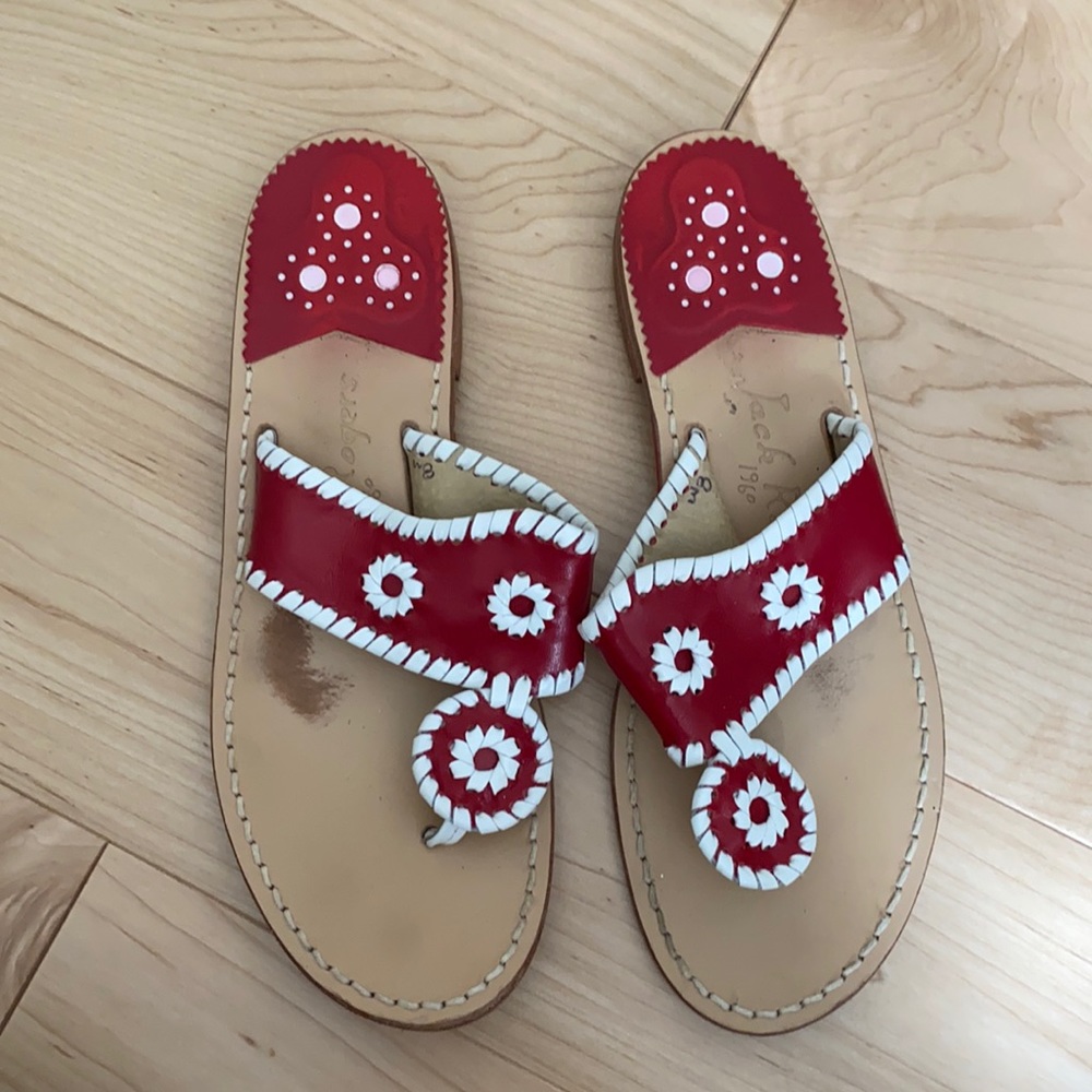 Size 8 Red/White Jack Rogers